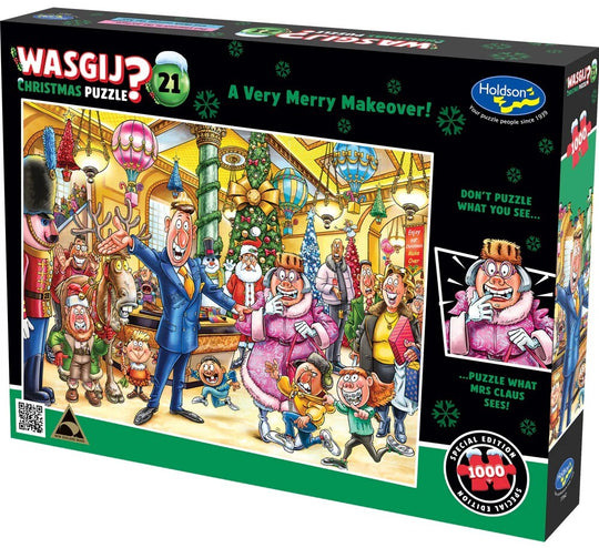 Wasgij Christmas #21: A Very Merry Makeover Puzzle (1000pc Jigsaw) Board Game