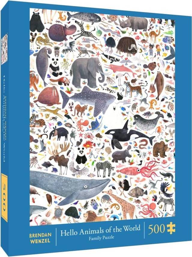 Chronicle Books: Hello Animals of the World Puzzle (500pc Jigsaw) Board Game