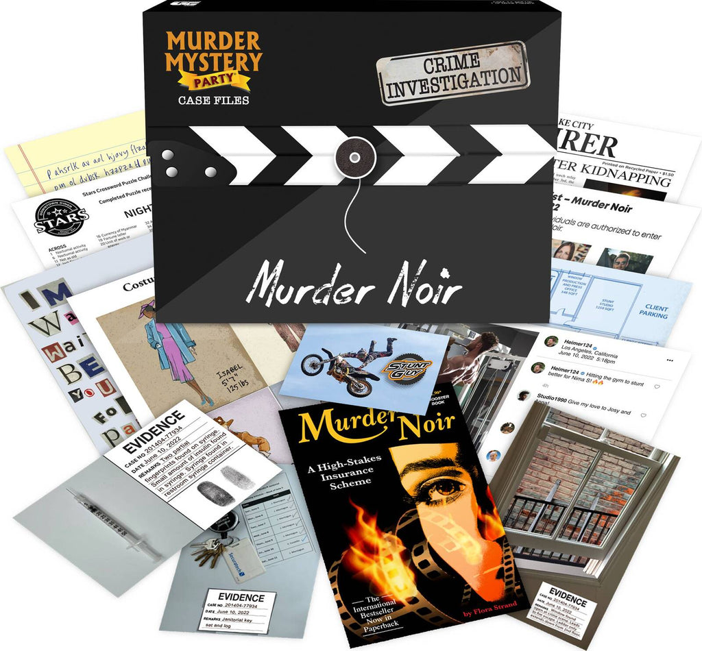 Murder Mystery Party Case Files - Murder Noir Board Game