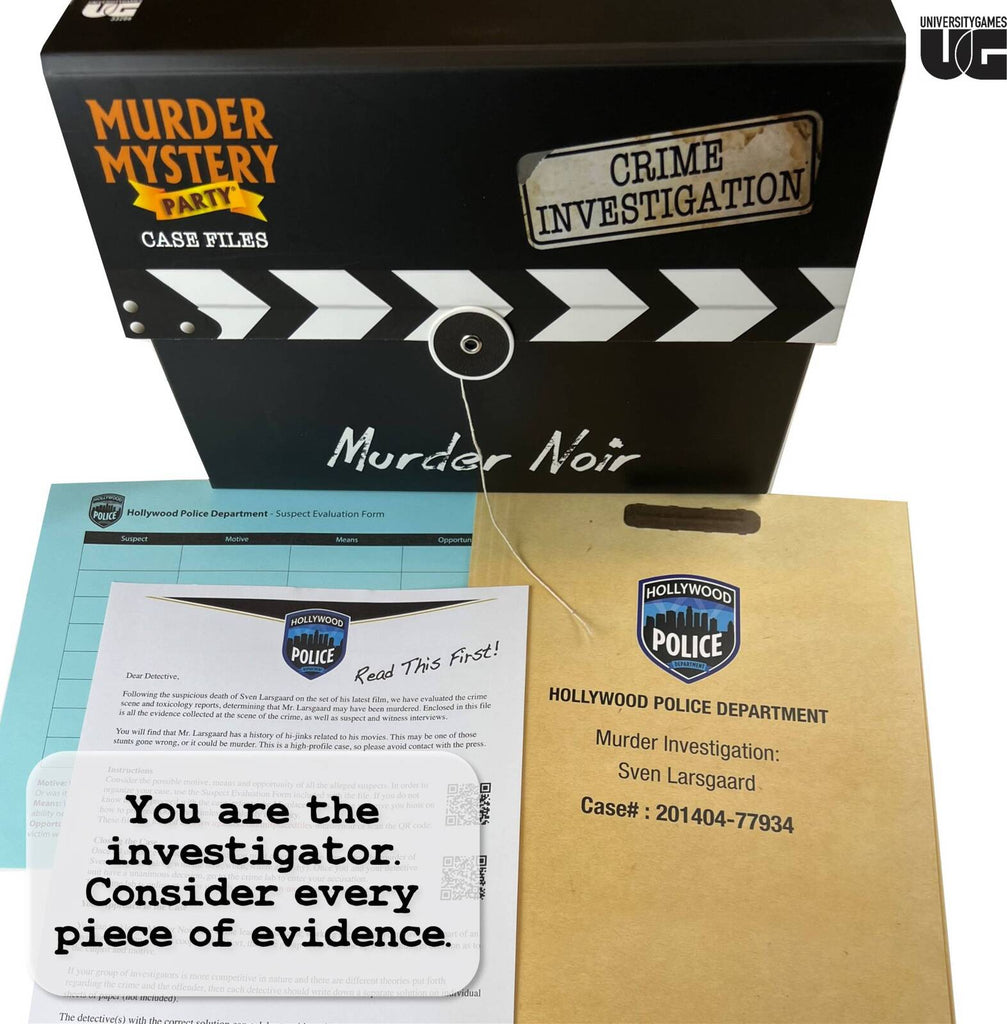 Murder Mystery Party Case Files - Murder Noir Board Game