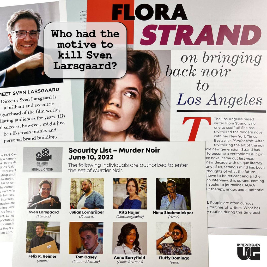 Murder Mystery Party Case Files - Murder Noir Board Game