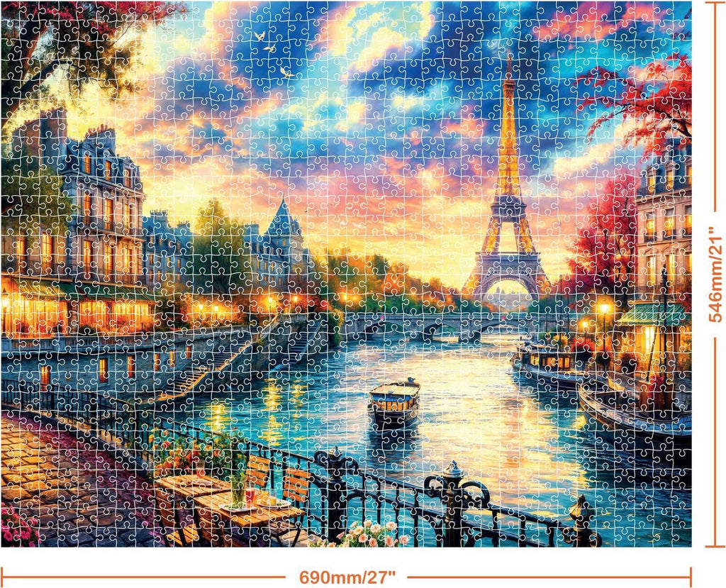 Hinkler: Mindbogglers Artisan - Eiffel on the Seine Puzzle (1000pc Jigsaw) Board Game