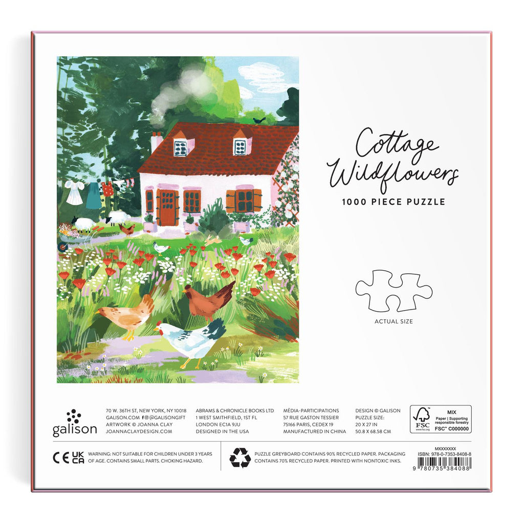 Galison: Cottage Wildflowers - 1000 Piece Puzzle Board Game