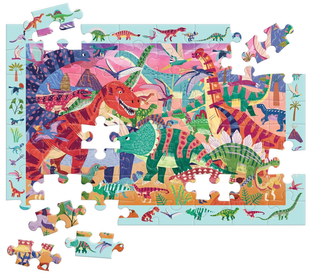 Mudpuppy: Mighty Dinosaurs - 64 Piece search and find Puzzle Board Game