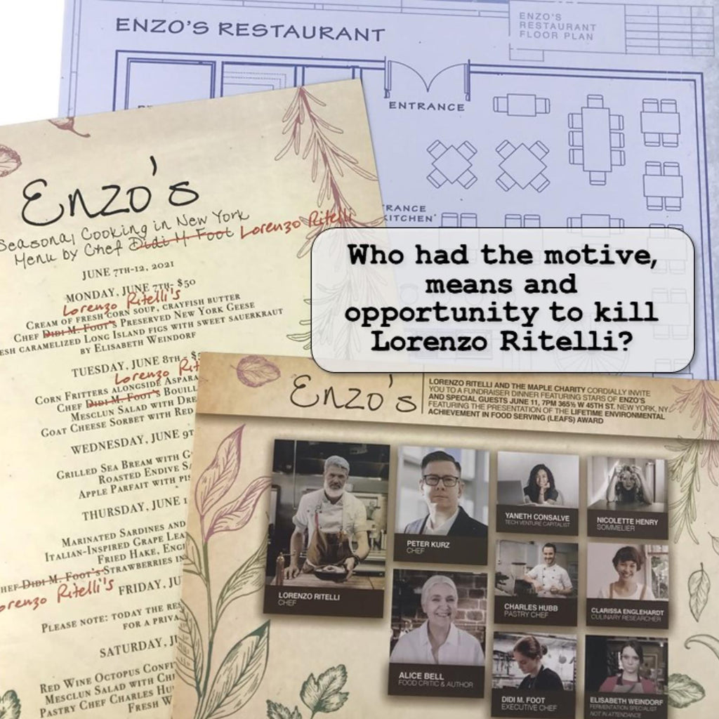 Murder Mystery Party: Case File - Death by Chefs Knife Board Game