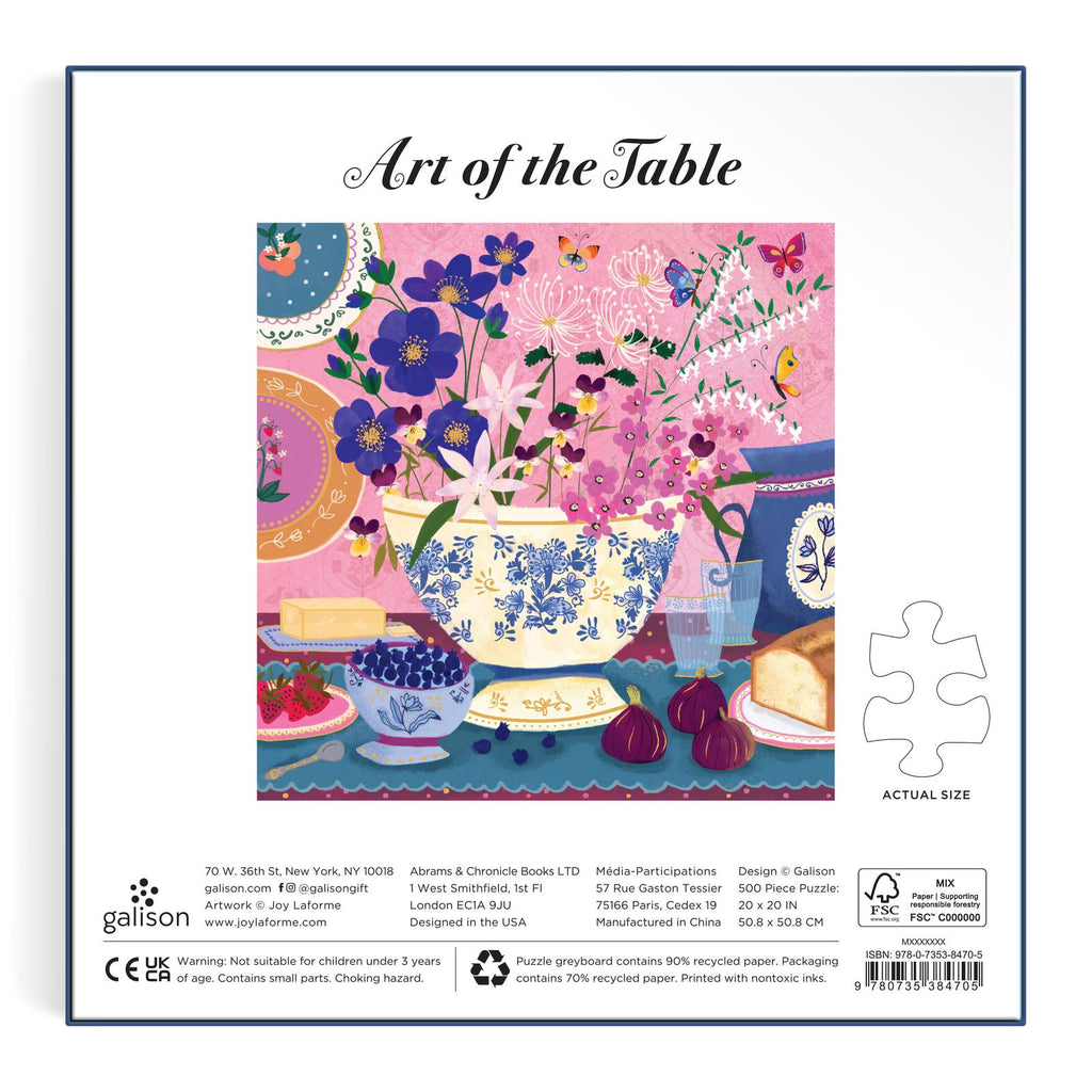 Galison: Art of the Table - 500 Piece Puzzle Board Game