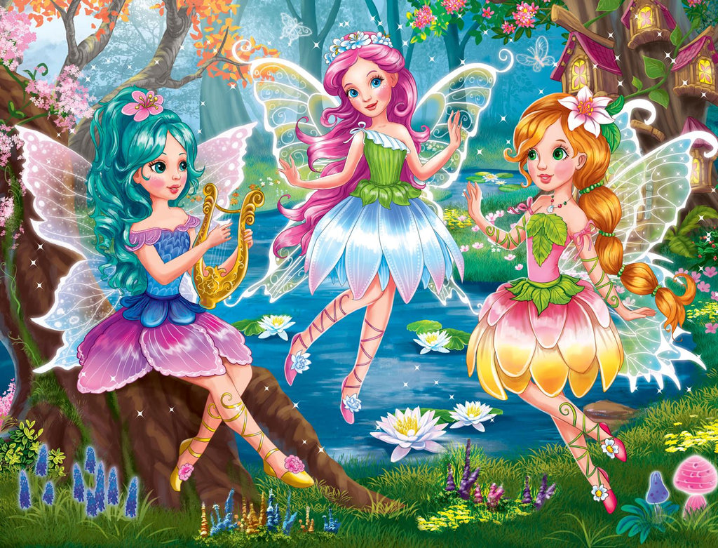Holdson: Fairy & Princess - Frame Tray Puzzles (4x96pc Jigsaws) Board Game
