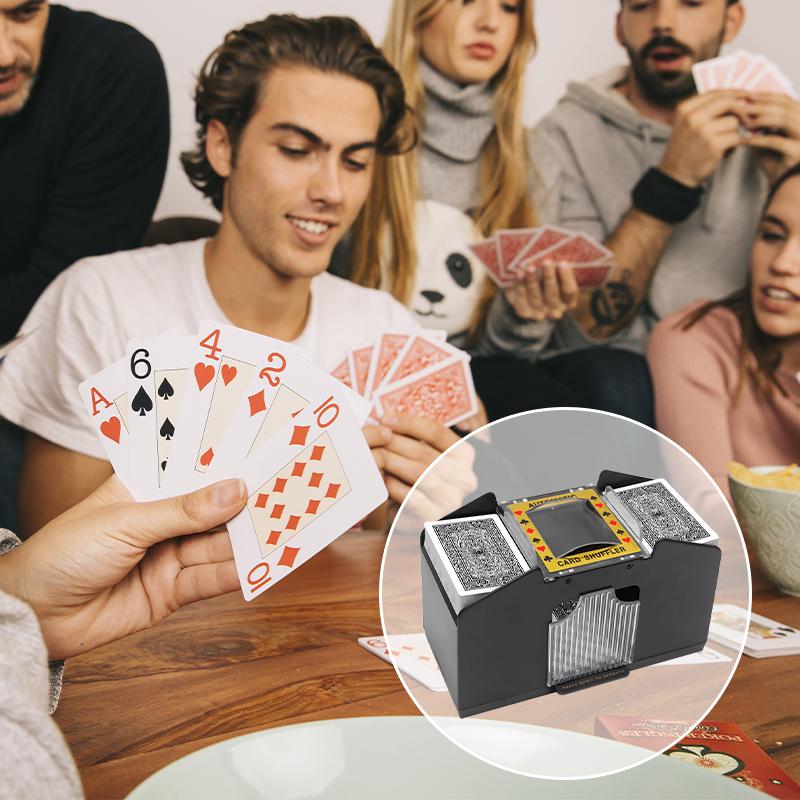 4-Deck Electric Automatic Shuffler Board Game