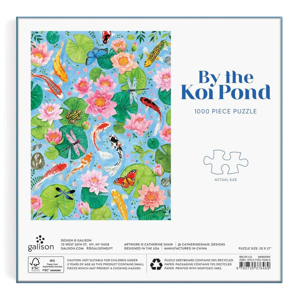 Galison: By the Koi Pond Puzzle (1000pc Jigsaw) Board Game