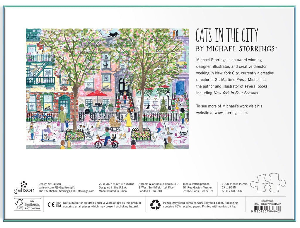 Michael Storrings: Cats in the City (1000pc Jigsaw) Board Game