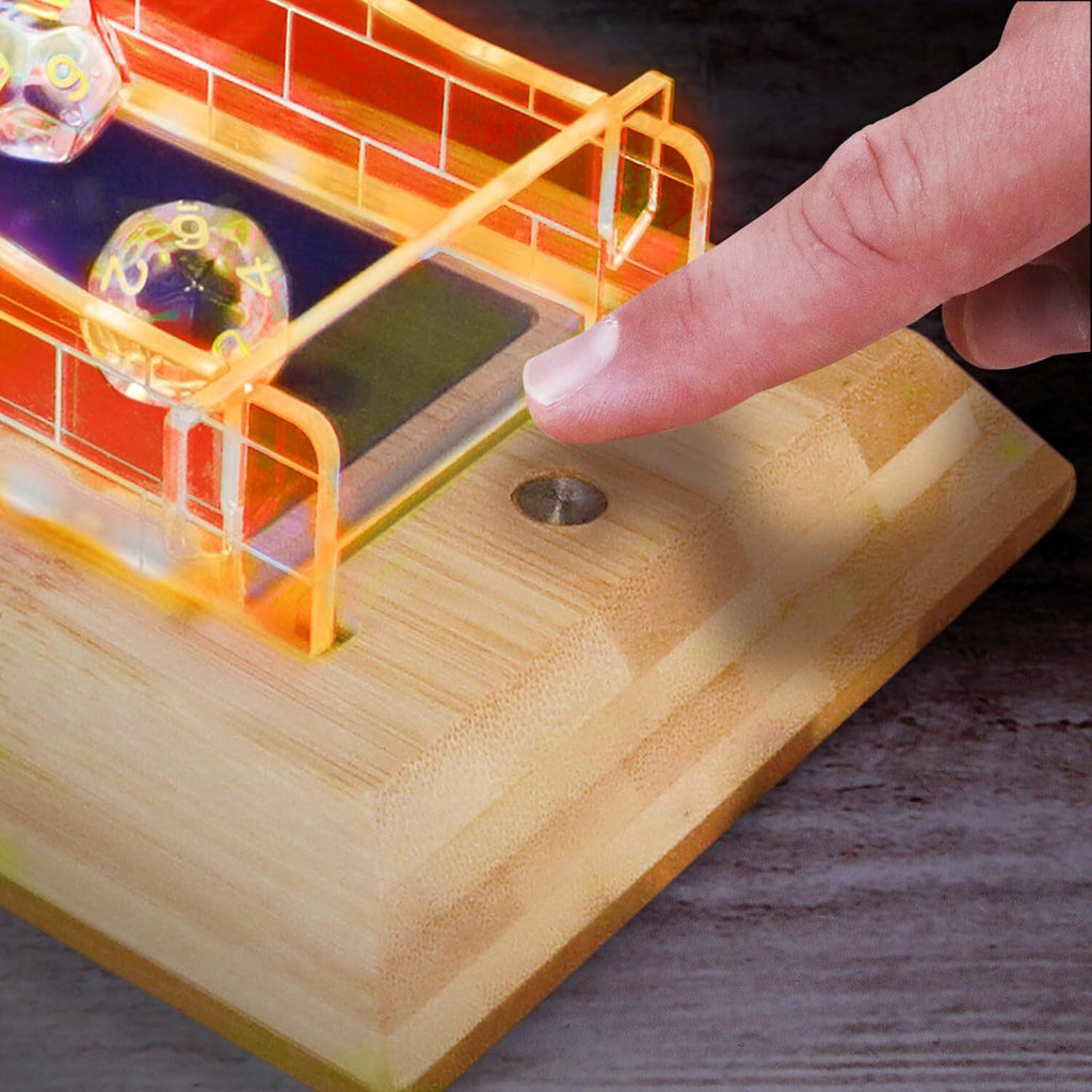 Enhance Tabletop: LED Dice Tower and 7pc Clear Dice Set