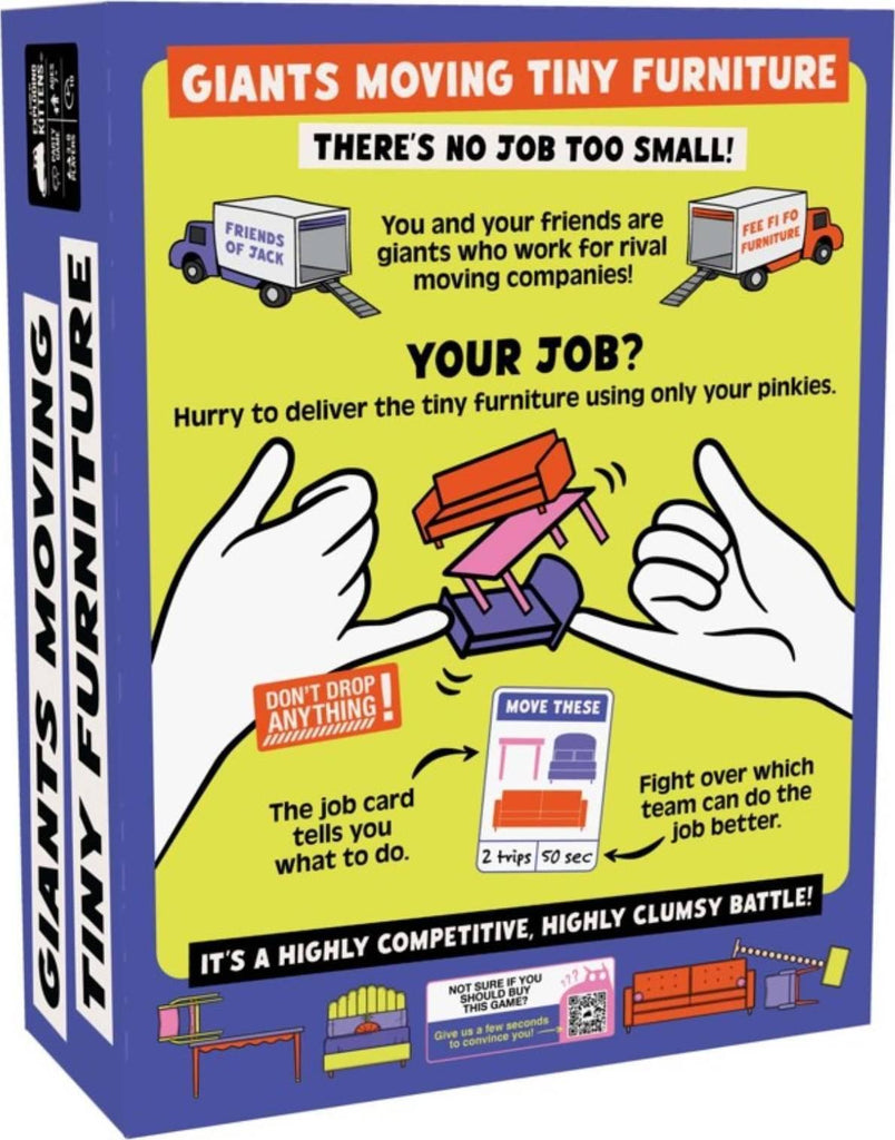 Giants Moving Tiny Furniture (By Exploding Kittens) Board Game