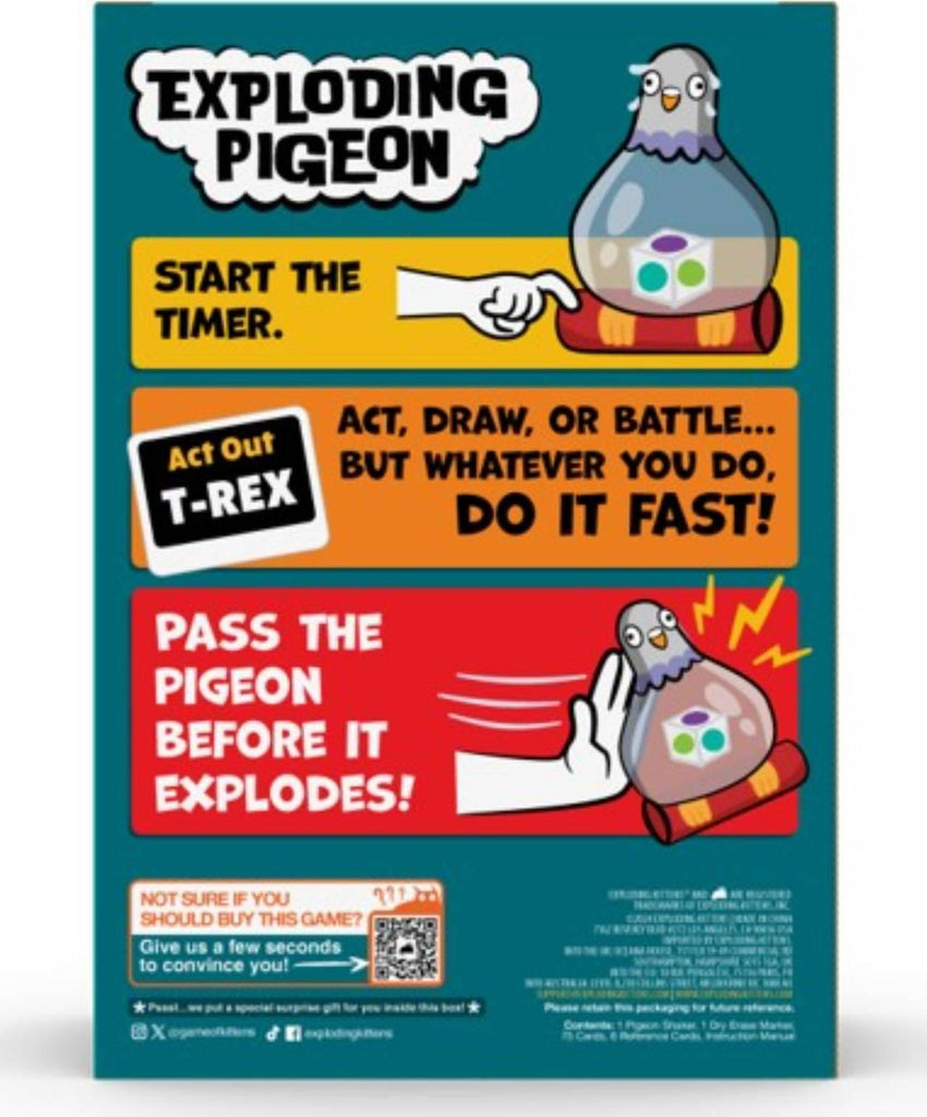 Exploding Pigeon (By Exploding Kittens) Board Game