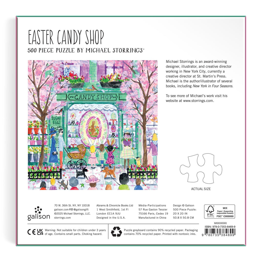 Galison: Michael Storrings Easter Candy Shop - 500 Piece Puzzle Board Game