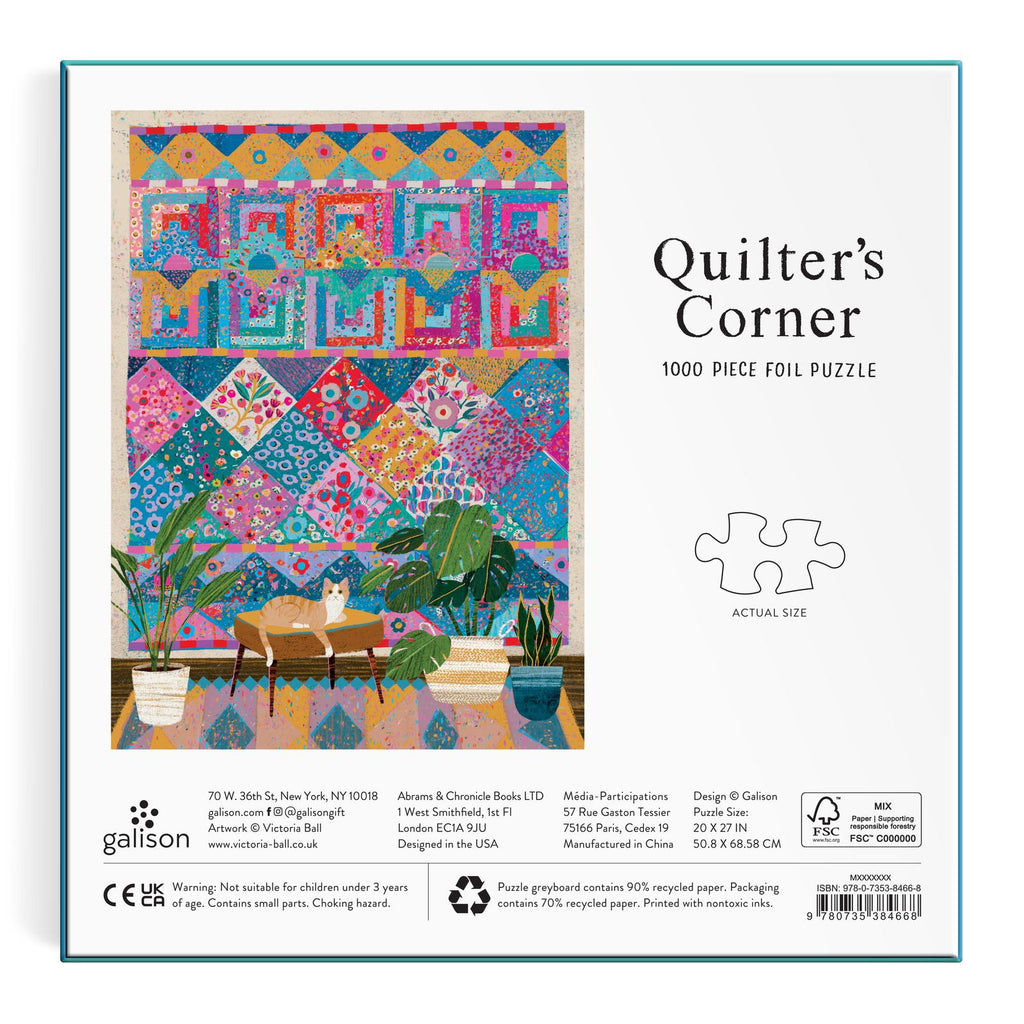 Galison: Quilters Corner - 1000 Piece Puzzle Board Game