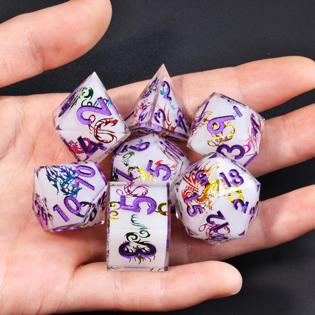 Dudley's Gallery - Dragon Swarm Sharp Edge Resin Dice Set