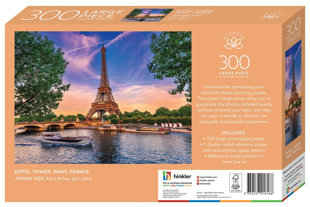 Hinkler: Eiffel Tower, Paris, France - Large Piece Puzzle (300pc Jigsaw) Board Game