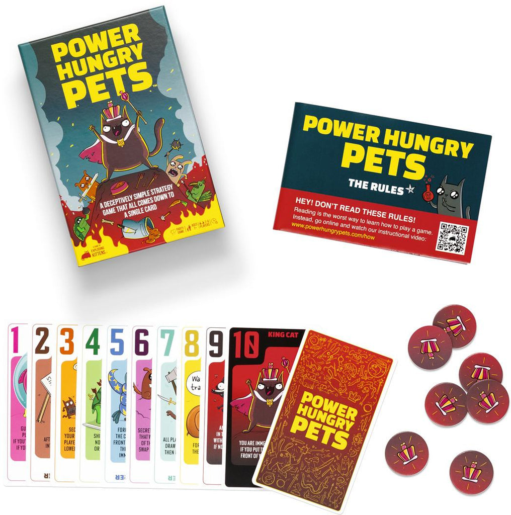 Power Hungry Pets By Exploding Kittens Board Game