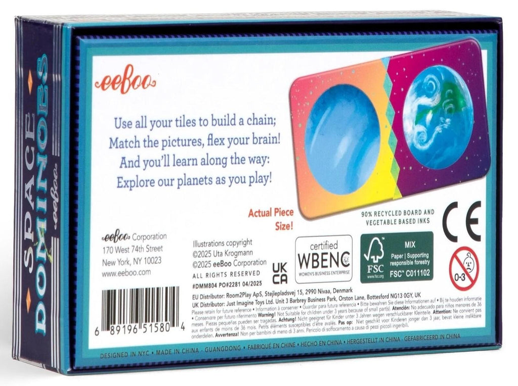 eeBoo: Mini Dominoes - Space Board Game