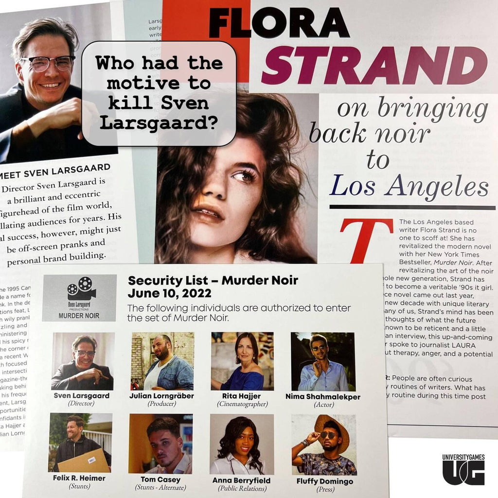 Murder Mystery Party Case Files - Murder Noir Board Game