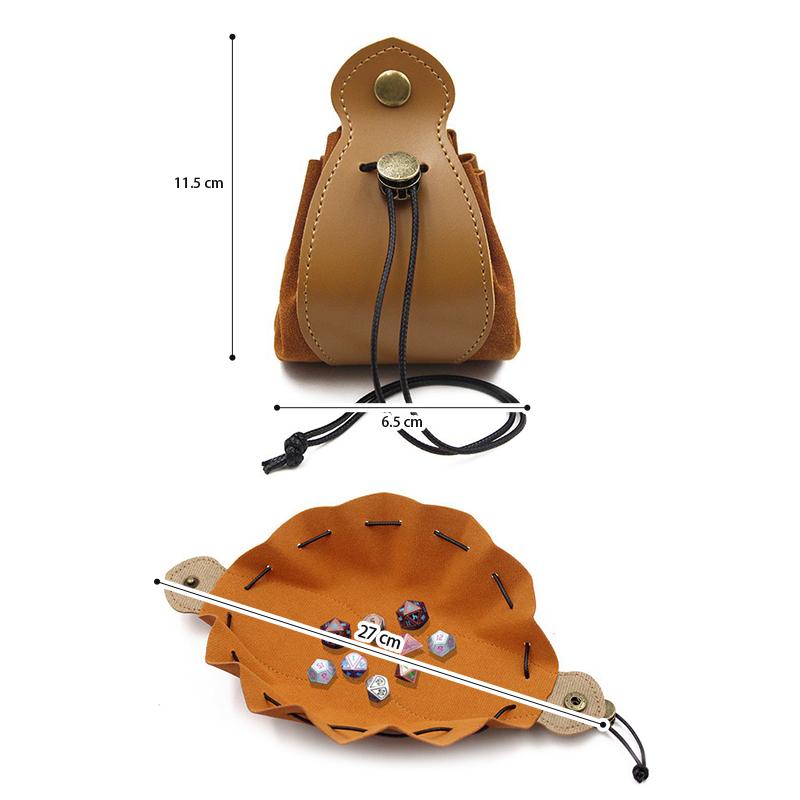 STORFEX 2-Pack Leather Dice Bag - Brown