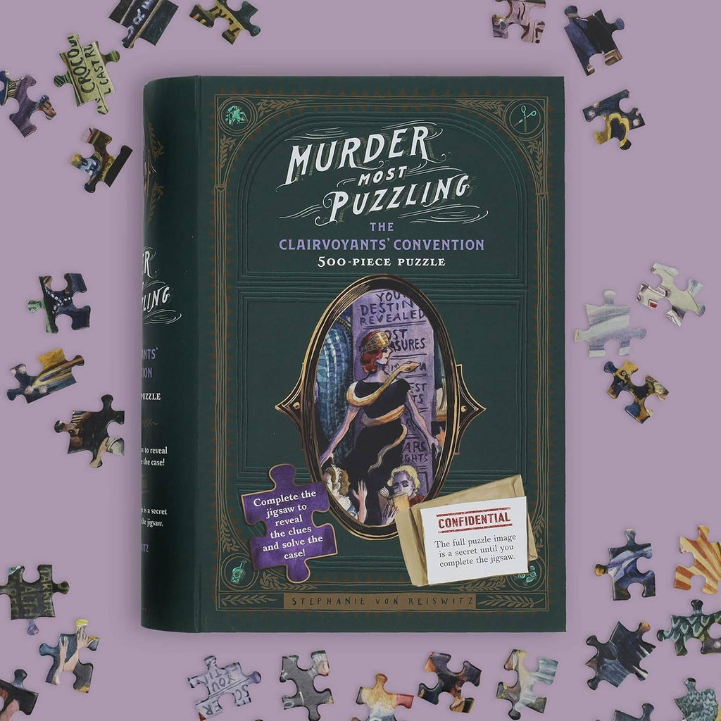 Chronicle Books: Murder Most Puzzling - The Clairvoyants' Convention Puzzle (500pc Jigsaw) Board Game
