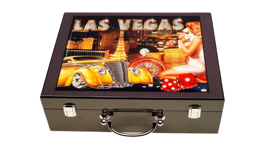 Dal Rossi: Las Vegas - 500 Poker Chips in 11.5 Carnon Fibre Case Board Game
